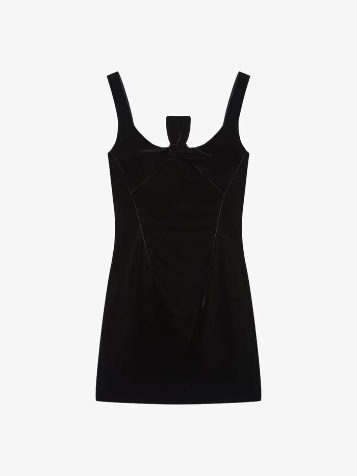 Dress In Velvet With Bow Detail Black Women Givenchy Dresses
