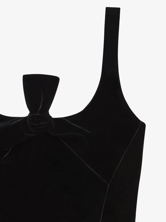 Dress In Velvet With Bow Detail Black Women Givenchy Dresses