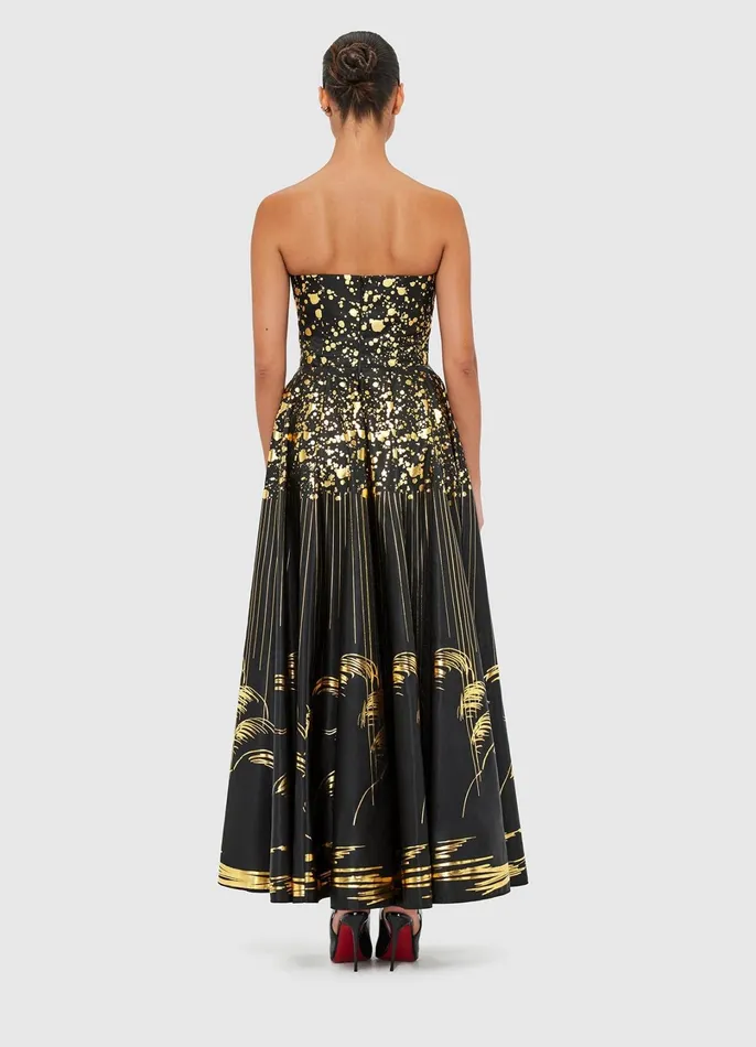 Dresses and Jumpsuits Women LEO LIN Angelica Bustier Maxi Dress 8211 Moonlight Print