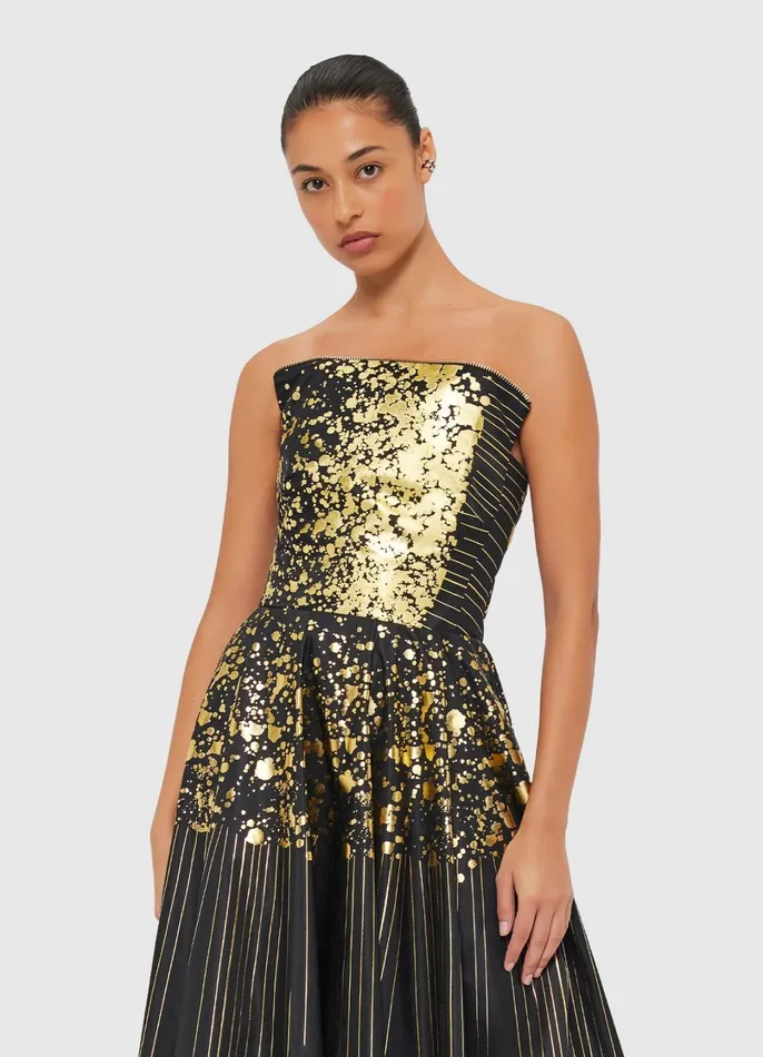 Dresses and Jumpsuits Women LEO LIN Angelica Bustier Maxi Dress 8211 Moonlight Print