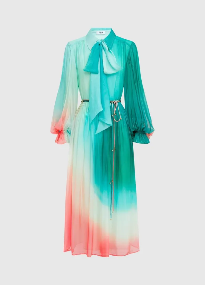 Dresses and Jumpsuits Women LEO LIN Cassie Tie Neck Midi Dress 8211 Whimsical Dresses and Jumpsuits Women LEO LIN Cassie Tie Neck Midi Dress 8211 Whimsical