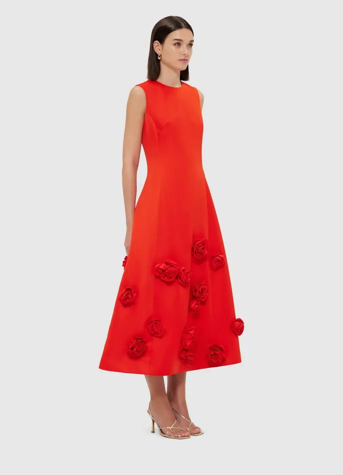 Dresses and Jumpsuits Women LEO LIN Cleo Sleeveless Midi Dress 8211 Scarlet