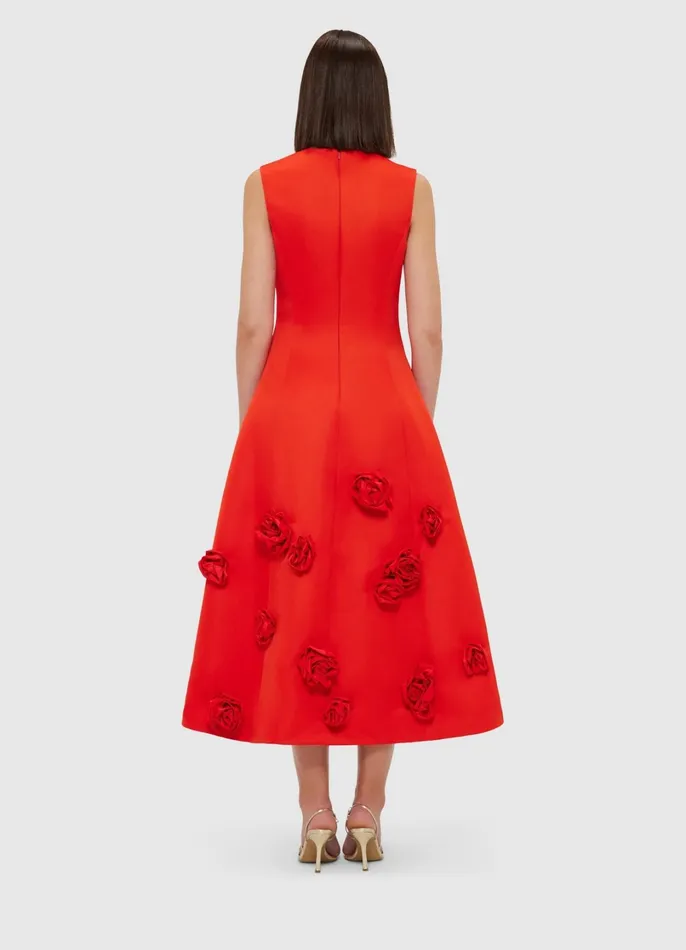 Dresses and Jumpsuits Women LEO LIN Cleo Sleeveless Midi Dress 8211 Scarlet
