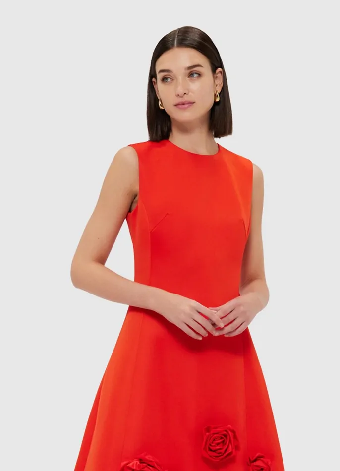 Dresses and Jumpsuits Women LEO LIN Cleo Sleeveless Midi Dress 8211 Scarlet