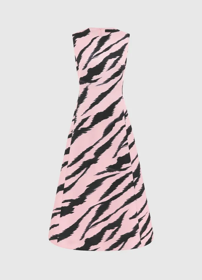 Dresses and Jumpsuits Women LEO LIN Cleo Sleeveless Midi Dress 8211 Tiger Print In Pink Dresses and Jumpsuits Women LEO LIN Cleo Sleeveless Midi Dress 8211 Tiger Print In Pink