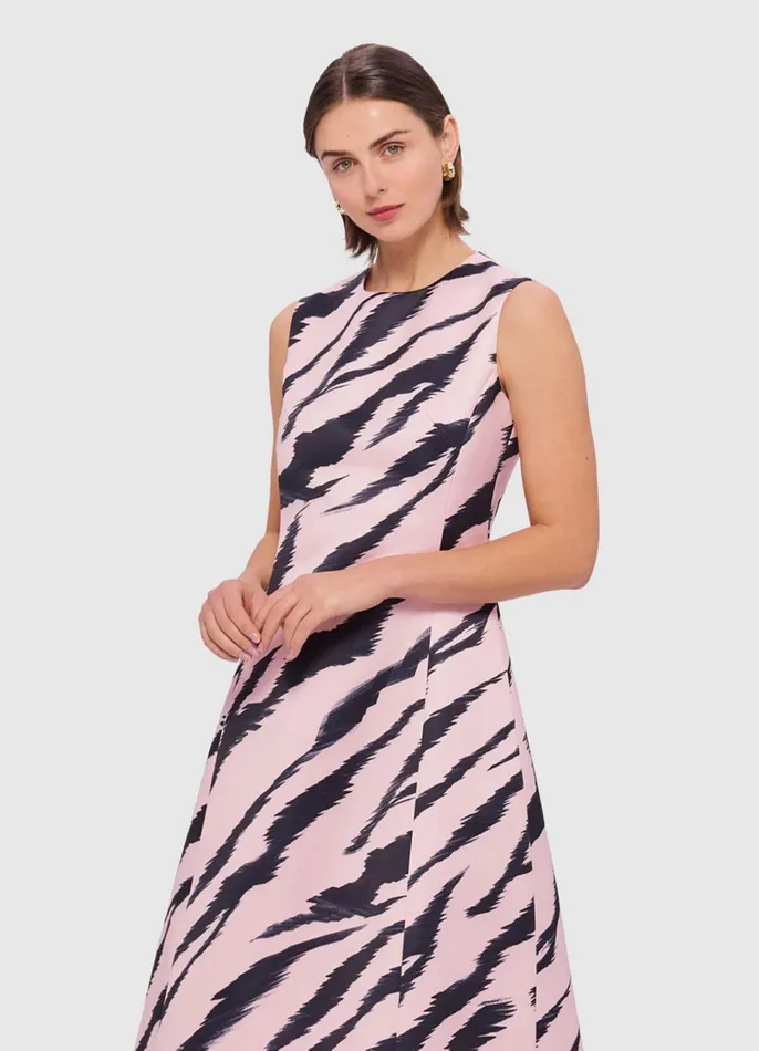 Dresses and Jumpsuits Women LEO LIN Cleo Sleeveless Midi Dress 8211 Tiger Print In Pink