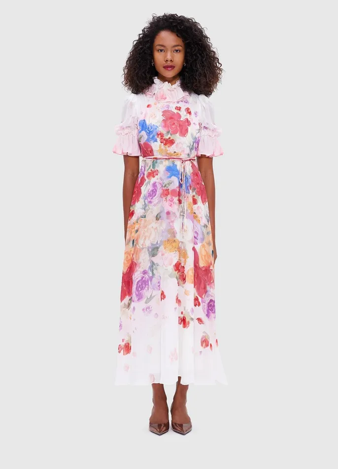 Dresses and Jumpsuits Women LEO LIN Joanna Midi Dress 8211 Fleur Print