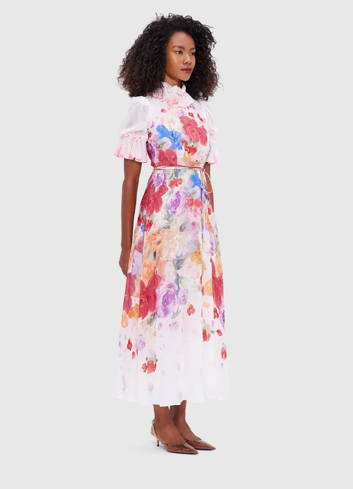 Dresses and Jumpsuits Women LEO LIN Joanna Midi Dress 8211 Fleur Print