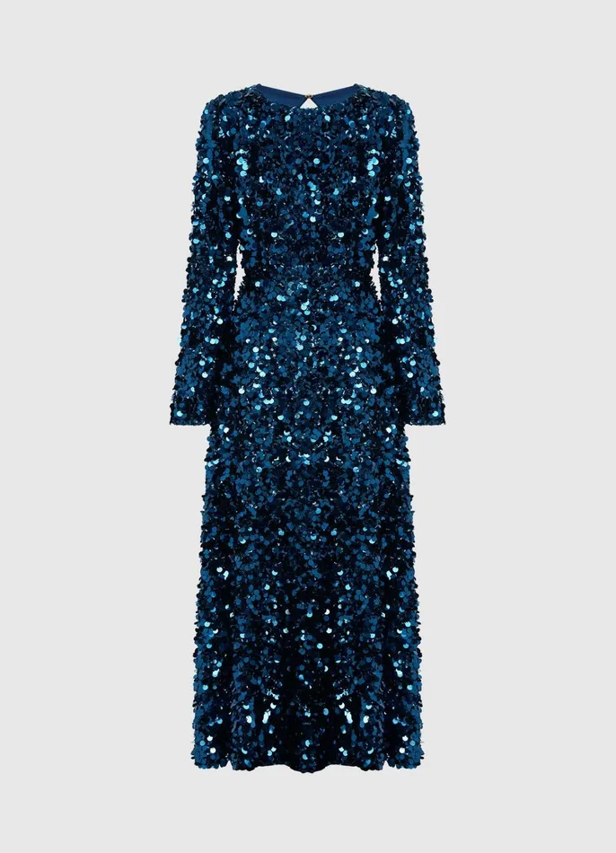 Dresses and Jumpsuits Women LEO LIN Kylie Sequin Open Back Maxi Dress 8211 Midnight Blue Dresses and Jumpsuits Women LEO LIN Kylie Sequin Open Back Maxi Dress 8211 Midnight Blue