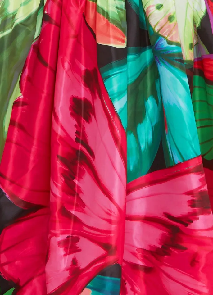 Dresses and Jumpsuits Women LEO LIN Natalia Ruched Maxi Dress 8211 Papillon Print In Green