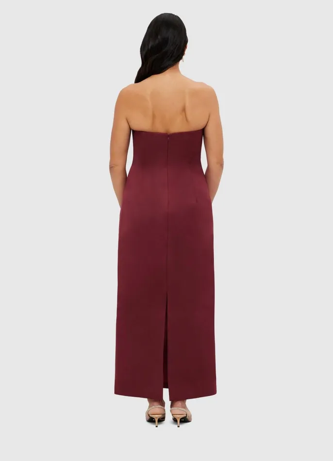 Dresses and Jumpsuits Women LEO LIN Rayna Bustier Maxi Dress 8211 Burgundy