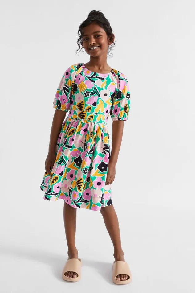 Dresses Girl Seed Heritage Floral Dress Jade Green