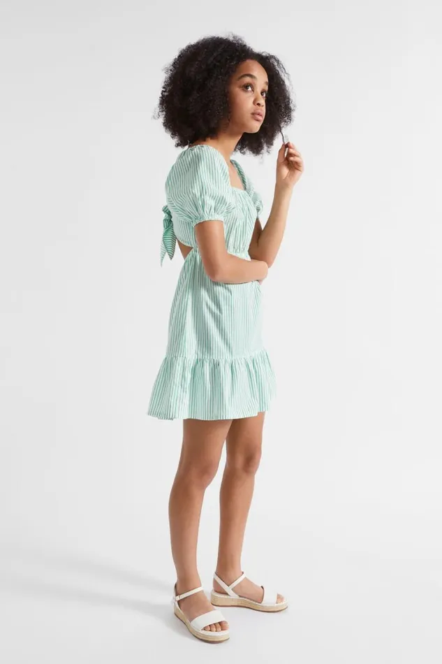 Dresses Teen Girl Seed Heritage Tie Back Dress Jewel Green