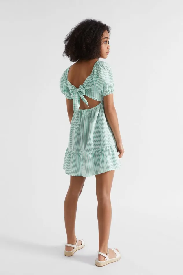 Dresses Teen Girl Seed Heritage Tie Back Dress Jewel Green