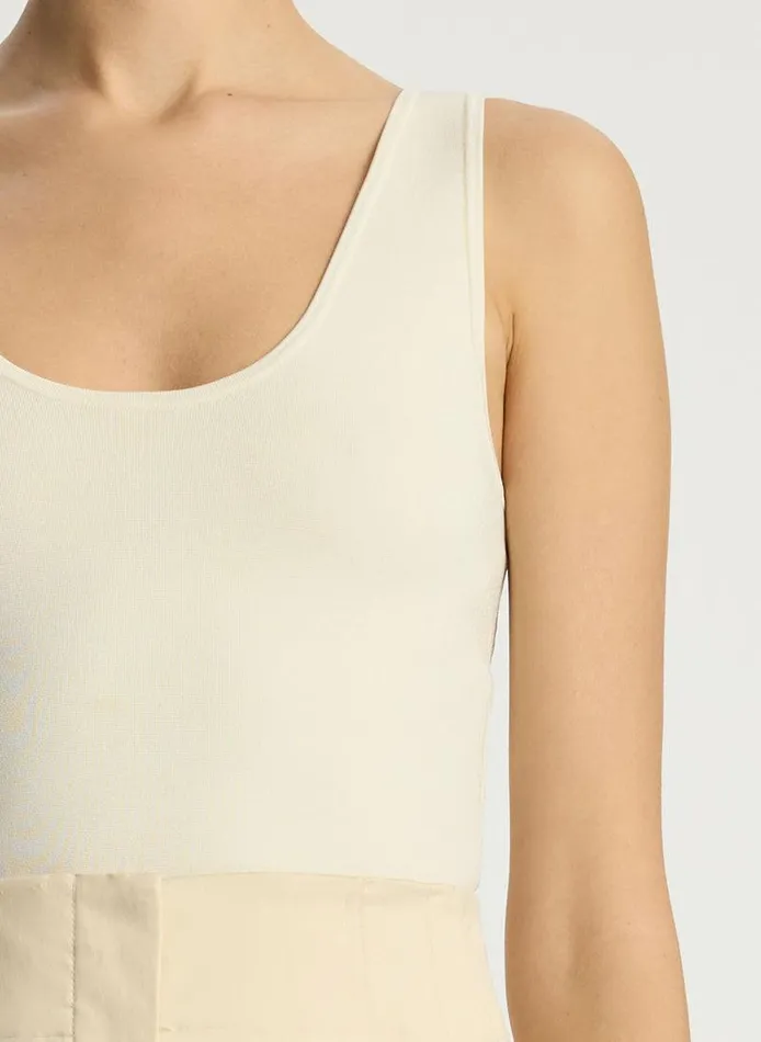 Dresses Women ALC Cleo Compact Knit Top Bone Dresses Women ALC Cleo Compact Knit Top Bone