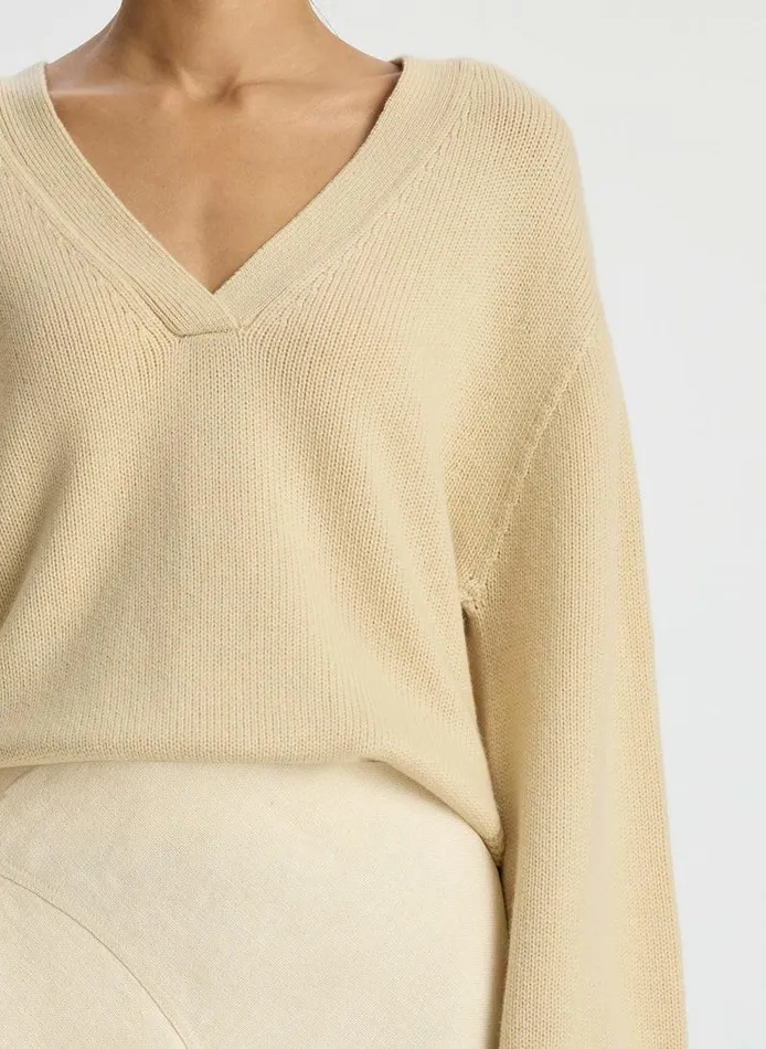 Dresses Women ALC Elliott Cashmere Sweater Latte Dresses Women ALC Elliott Cashmere Sweater Latte