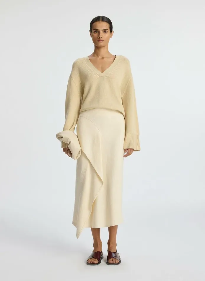 Dresses Women ALC Elliott Cashmere Sweater Latte Dresses Women ALC Elliott Cashmere Sweater Latte