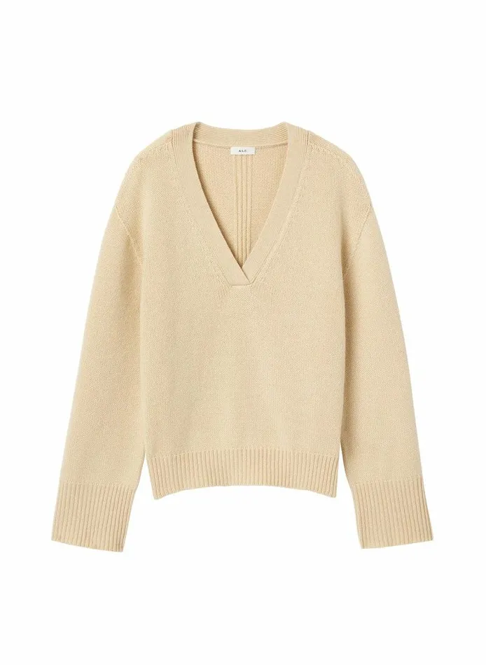 Dresses Women ALC Elliott Cashmere Sweater Latte Dresses Women ALC Elliott Cashmere Sweater Latte