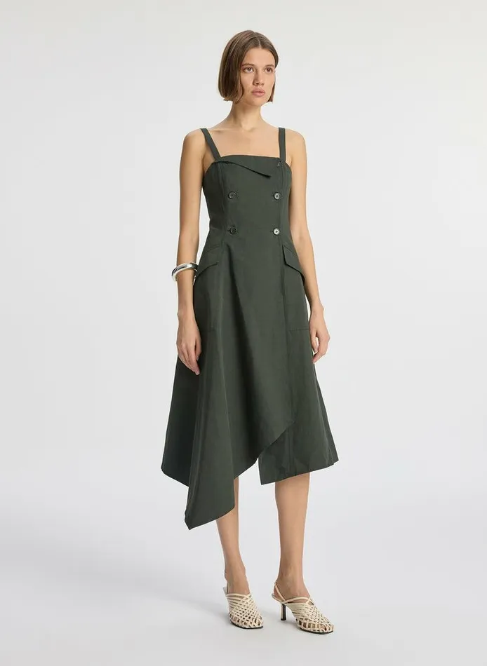 Dresses Women ALC Scarlett Cotton Midi Dress Mossy