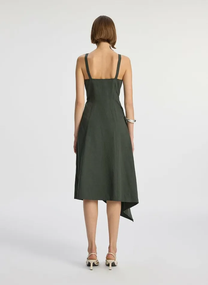 Dresses Women ALC Scarlett Cotton Midi Dress Mossy Dresses Women ALC Scarlett Cotton Midi Dress Mossy