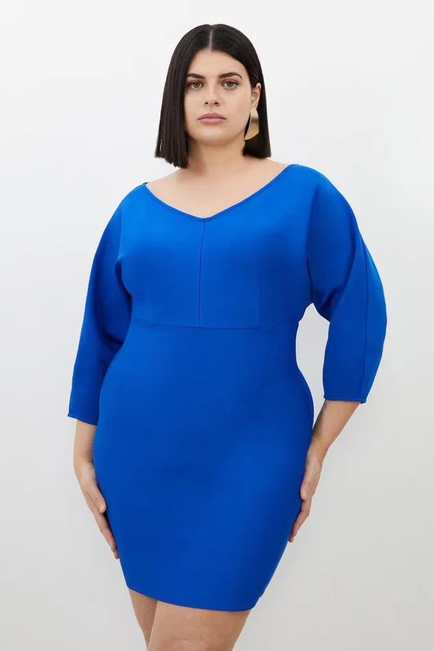 Dresses Women Karen Millen Plus Size Figure Form Bandage Banana Sleeve Mini Dress Cobalt Dresses Women Karen Millen Plus Size Figure Form Bandage Banana Sleeve Mini Dress Cobalt