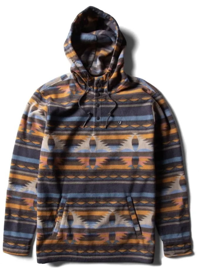 EcoZy Hooded Popover Light Khaki Men Vissla Fleece and Hoodies