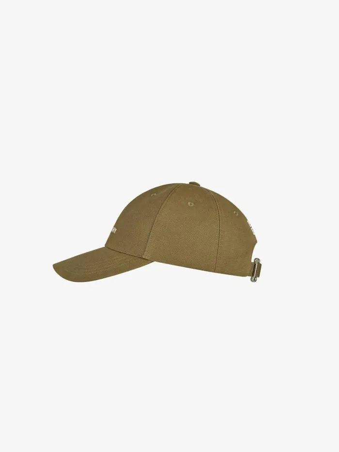 Embroidered Cap In Rip And Repair Cotton Dark Khaki Men Givenchy Beanies and Caps