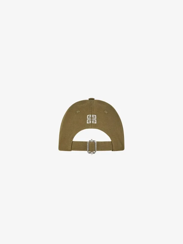 Embroidered Cap In Rip And Repair Cotton Dark Khaki Men Givenchy Beanies and Caps