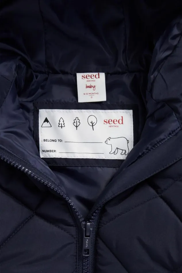 Essentials Baby Seed Heritage Core Puffer Jacket Midnight Blue