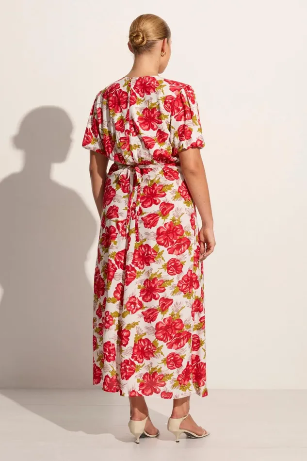 Faithfull The Brand Dresses Bellavista Midi Dress Isadora Floral Red 8211 Final Sale 8211 Women Faithfull The Brand Dresses Bellavista Midi Dress Isadora Floral Red 8211 Final Sale 8211 Women