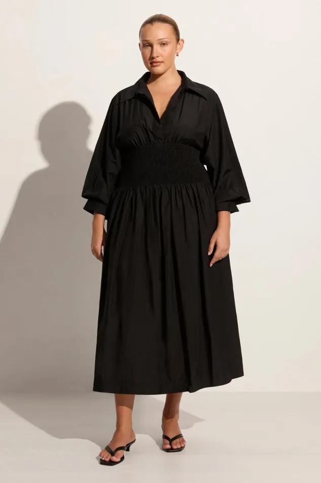 Faithfull The Brand Dresses Cervo Midi Dress Black 8211 Final Sale 8211 Women Faithfull The Brand Dresses Cervo Midi Dress Black 8211 Final Sale 8211 Women
