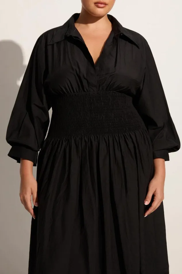 Faithfull The Brand Dresses Cervo Midi Dress Black 8211 Final Sale 8211 Women Faithfull The Brand Dresses Cervo Midi Dress Black 8211 Final Sale 8211 Women