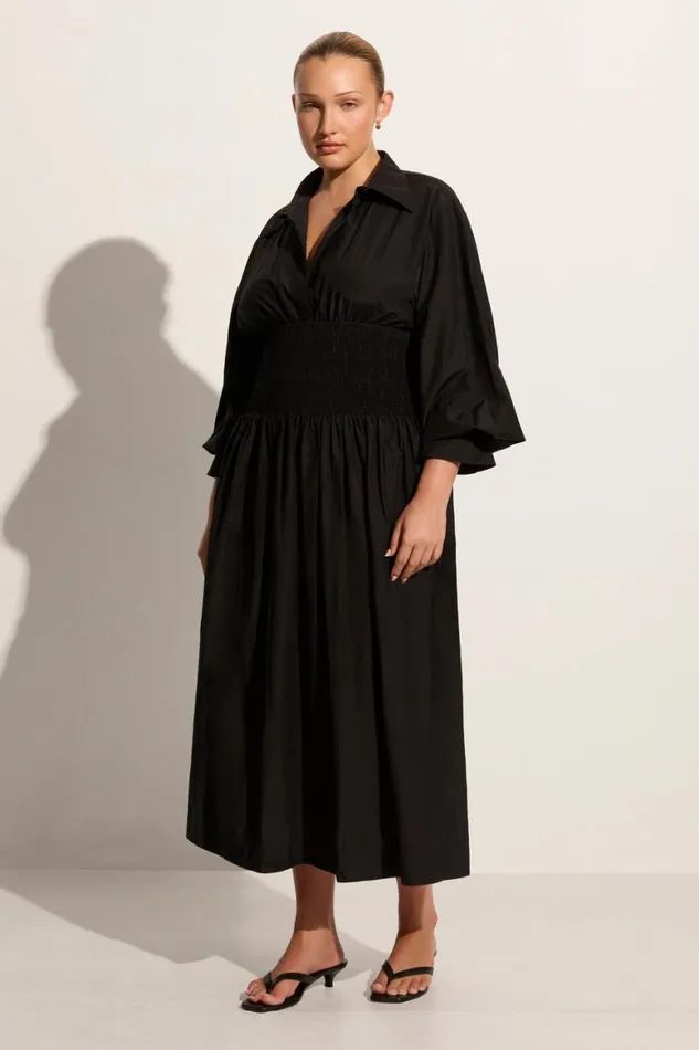 Faithfull The Brand Dresses Cervo Midi Dress Black 8211 Final Sale 8211 Women Faithfull The Brand Dresses Cervo Midi Dress Black 8211 Final Sale 8211 Women