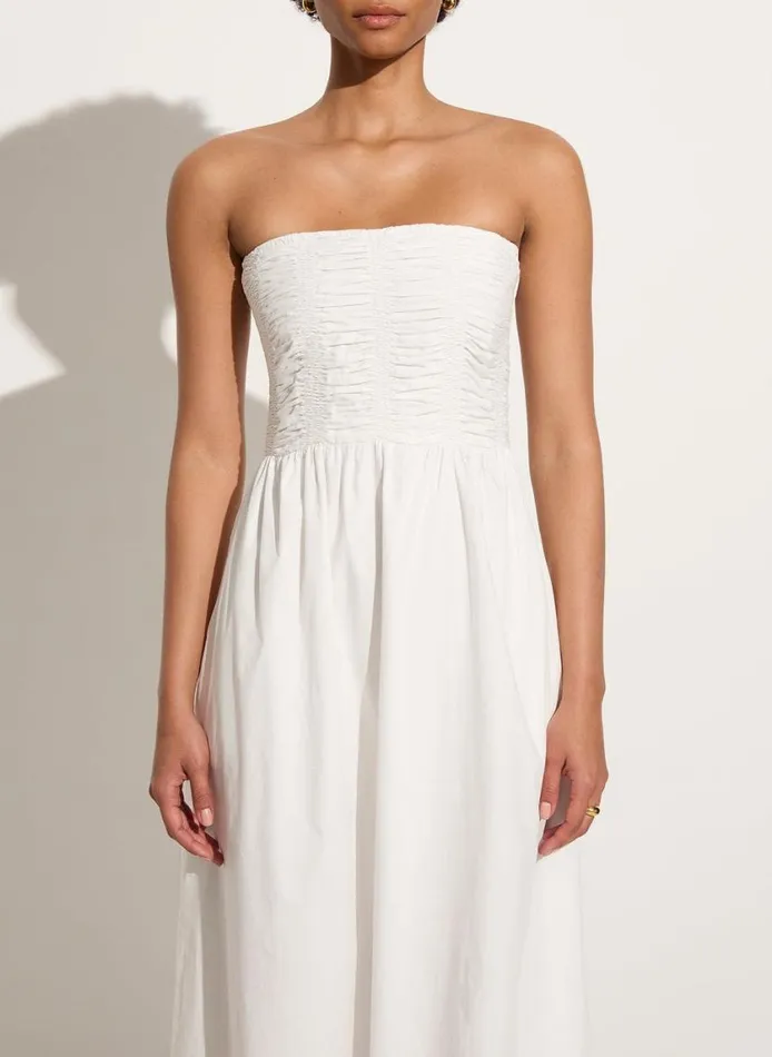 Faithfull The Brand Dresses Dominquez Midi Dress White 8211 Women Faithfull The Brand Dresses Dominquez Midi Dress White 8211 Women