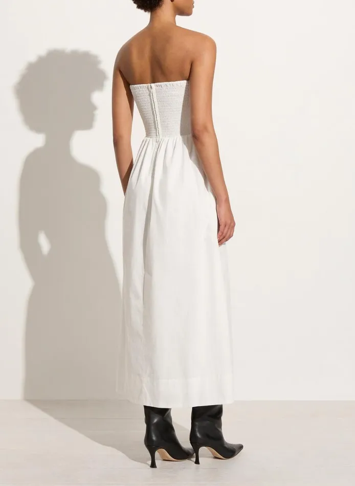 Faithfull The Brand Dresses Dominquez Midi Dress White 8211 Women Faithfull The Brand Dresses Dominquez Midi Dress White 8211 Women