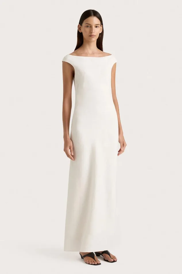 Faithfull The Brand Dresses Ilride Midi Dress White 8211 Women Faithfull The Brand Dresses Ilride Midi Dress White 8211 Women