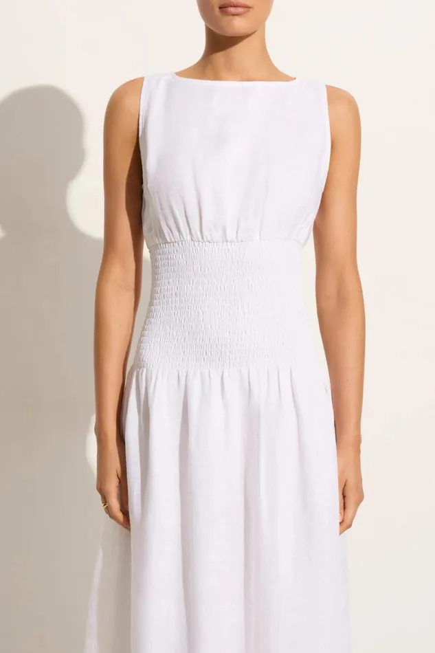 Faithfull The Brand Dresses La Canella Midi Dress White 8211 Final Sale 8211 Women Faithfull The Brand Dresses La Canella Midi Dress White 8211 Final Sale 8211 Women
