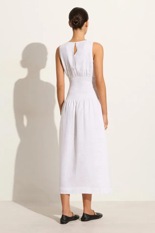 Faithfull The Brand Dresses La Canella Midi Dress White 8211 Final Sale 8211 Women Faithfull The Brand Dresses La Canella Midi Dress White 8211 Final Sale 8211 Women