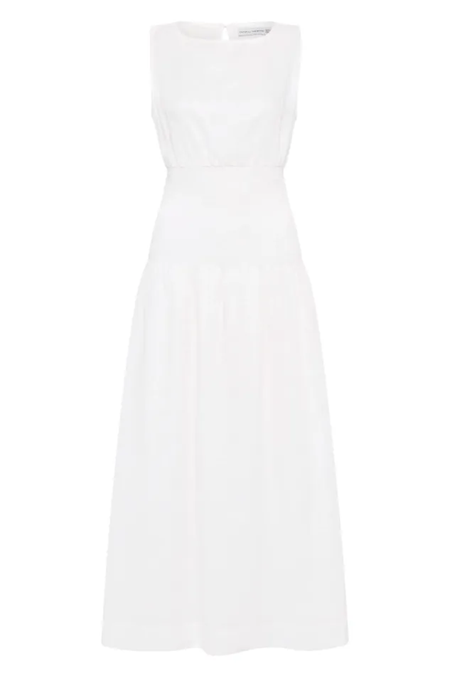 Faithfull The Brand Dresses La Canella Midi Dress White 8211 Final Sale 8211 Women Faithfull The Brand Dresses La Canella Midi Dress White 8211 Final Sale 8211 Women