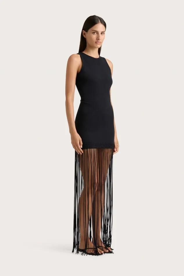 Faithfull The Brand Dresses Maceio Fringed Dress Black 8211 Women Faithfull The Brand Dresses Maceio Fringed Dress Black 8211 Women