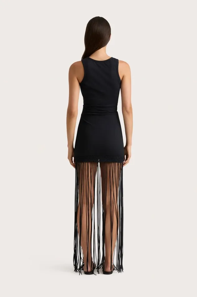 Faithfull The Brand Dresses Maceio Fringed Dress Black 8211 Women Faithfull The Brand Dresses Maceio Fringed Dress Black 8211 Women