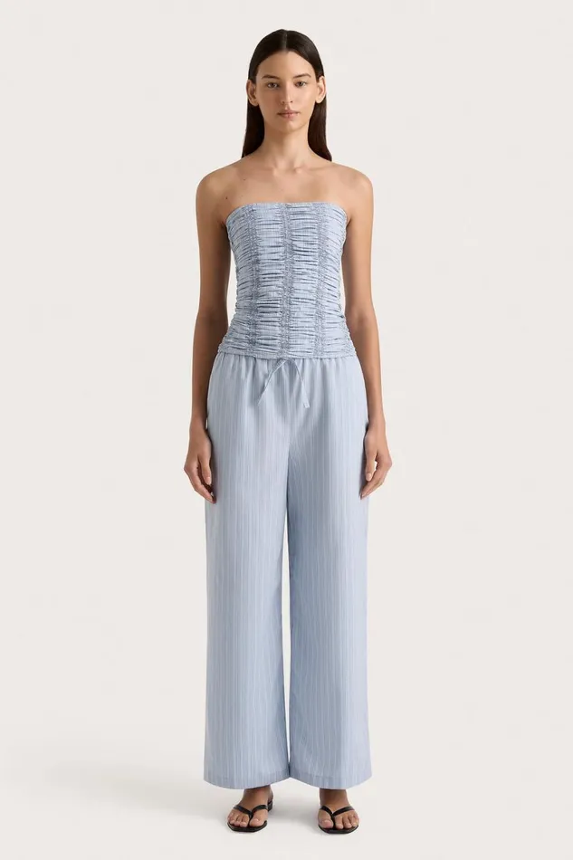 Faithfull The Brand Pants Freja Pant Blue Pinstripe 8211 Women