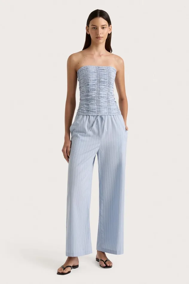 Faithfull The Brand Pants Freja Pant Blue Pinstripe 8211 Women Faithfull The Brand Pants Freja Pant Blue Pinstripe 8211 Women