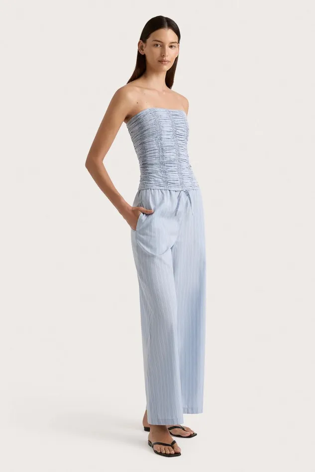 Faithfull The Brand Pants Freja Pant Blue Pinstripe 8211 Women Faithfull The Brand Pants Freja Pant Blue Pinstripe 8211 Women