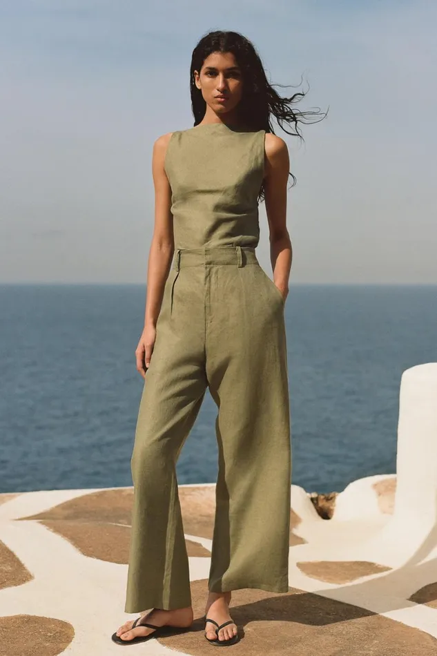 Faithfull The Brand Pants Ida Pant Khaki 8211 Women Faithfull The Brand Pants Ida Pant Khaki 8211 Women