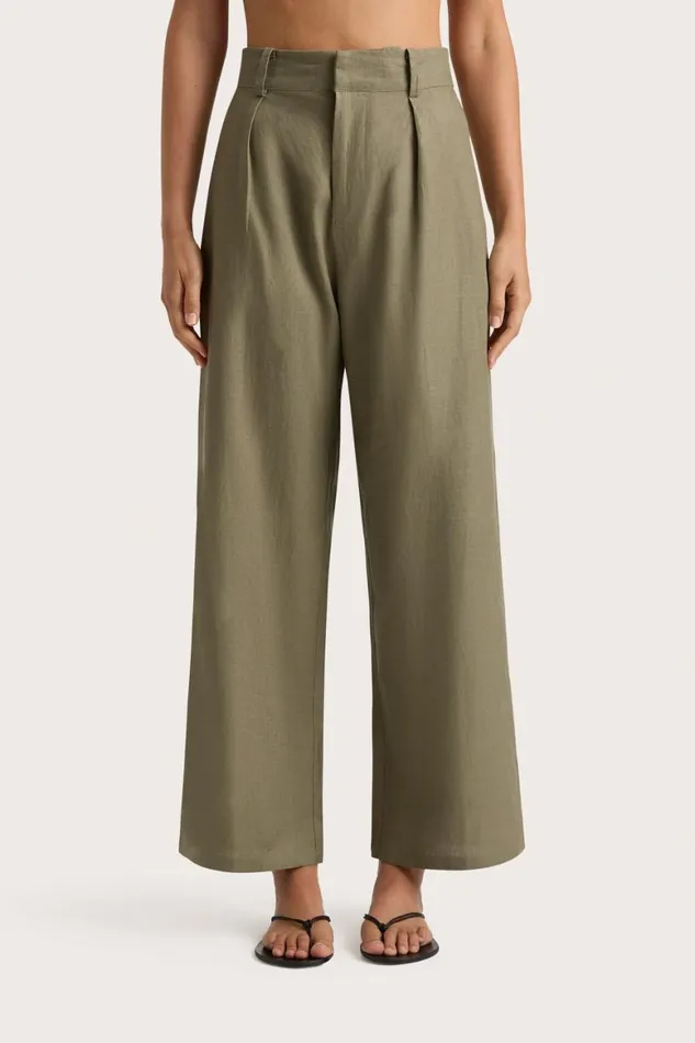 Faithfull The Brand Pants Ida Pant Khaki 8211 Women Faithfull The Brand Pants Ida Pant Khaki 8211 Women