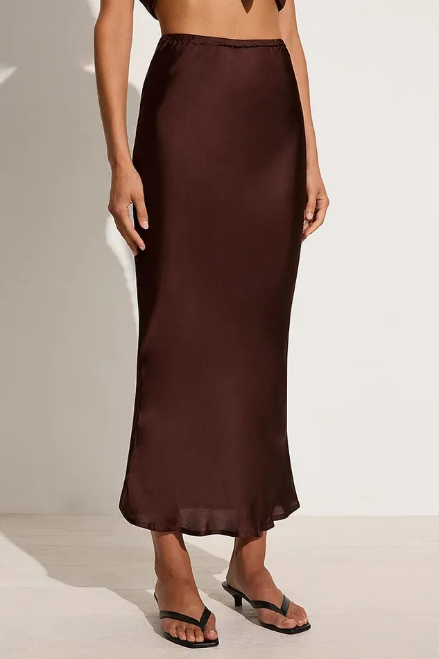 Faithfull The Brand Skirts and Shorts Ancora Skirt Dark Truffle 8211 Final Sale 8211 Women Faithfull The Brand Skirts and Shorts Ancora Skirt Dark Truffle 8211 Final Sale 8211 Women