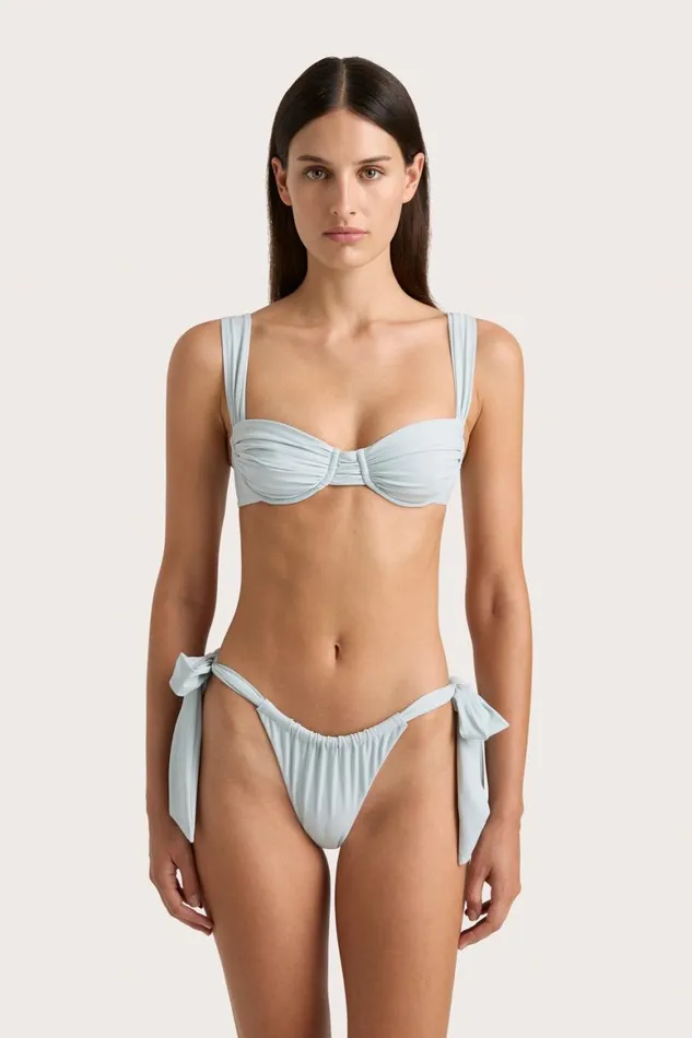 Faithfull The Brand Swim Sol Bikini Top Sky Blue 8211 Women