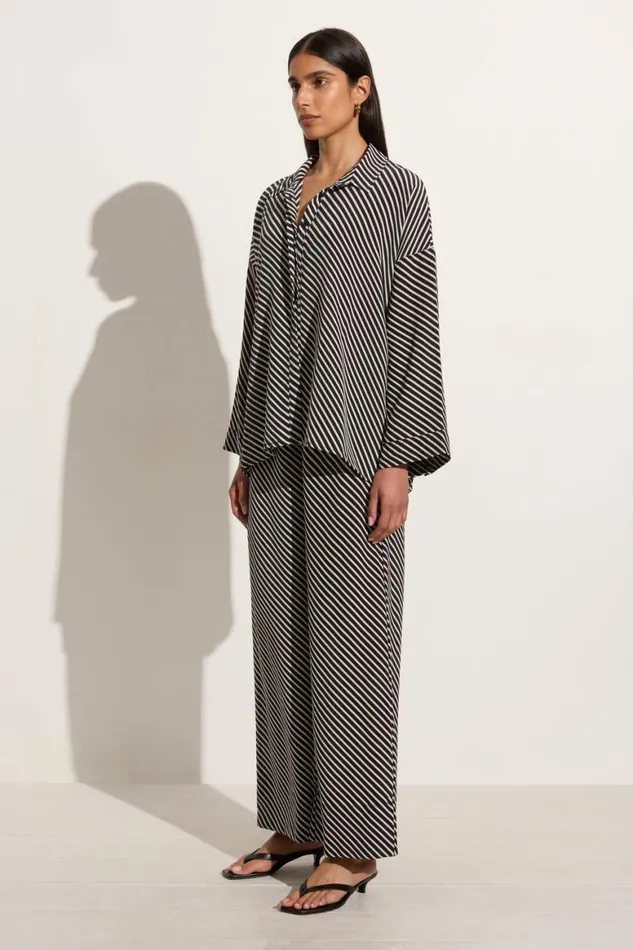 Faithfull The Brand Tops Amici Shirt Toscano Stripe Black 8211 Women Faithfull The Brand Tops Amici Shirt Toscano Stripe Black 8211 Women