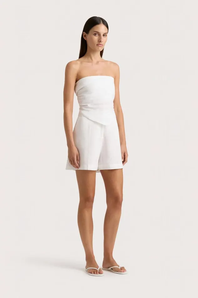 Faithfull The Brand Tops Antibes Strapless Top White 8211 Women Faithfull The Brand Tops Antibes Strapless Top White 8211 Women